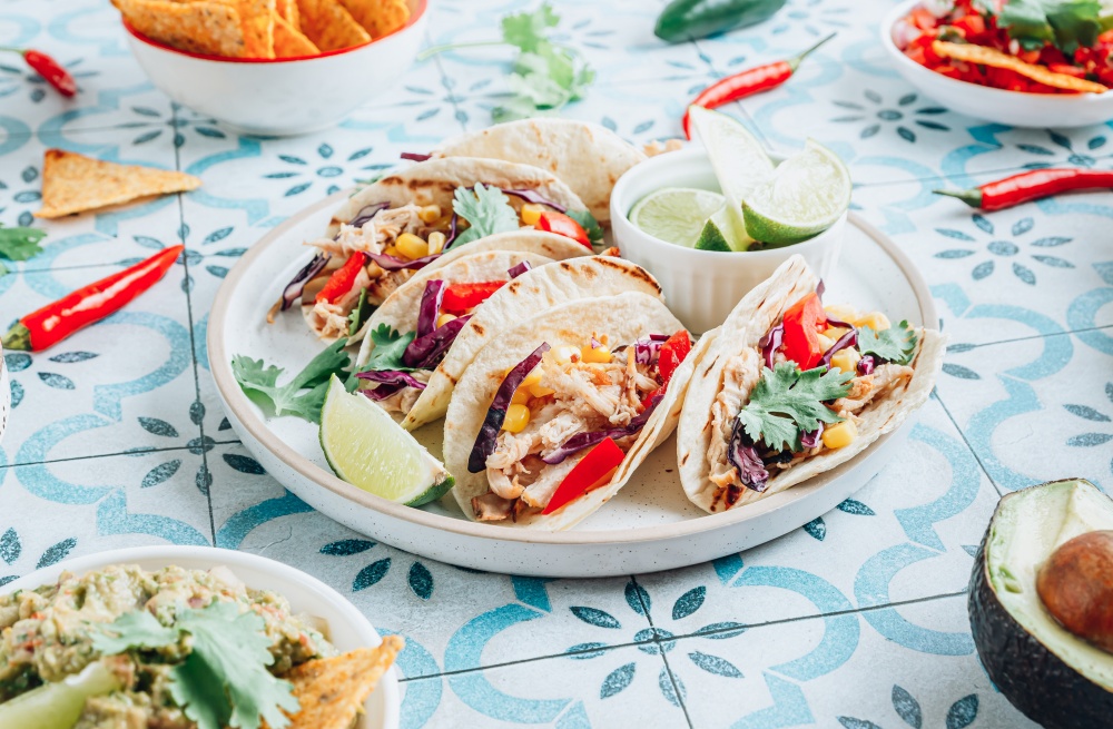 mackerel tacos on a plate