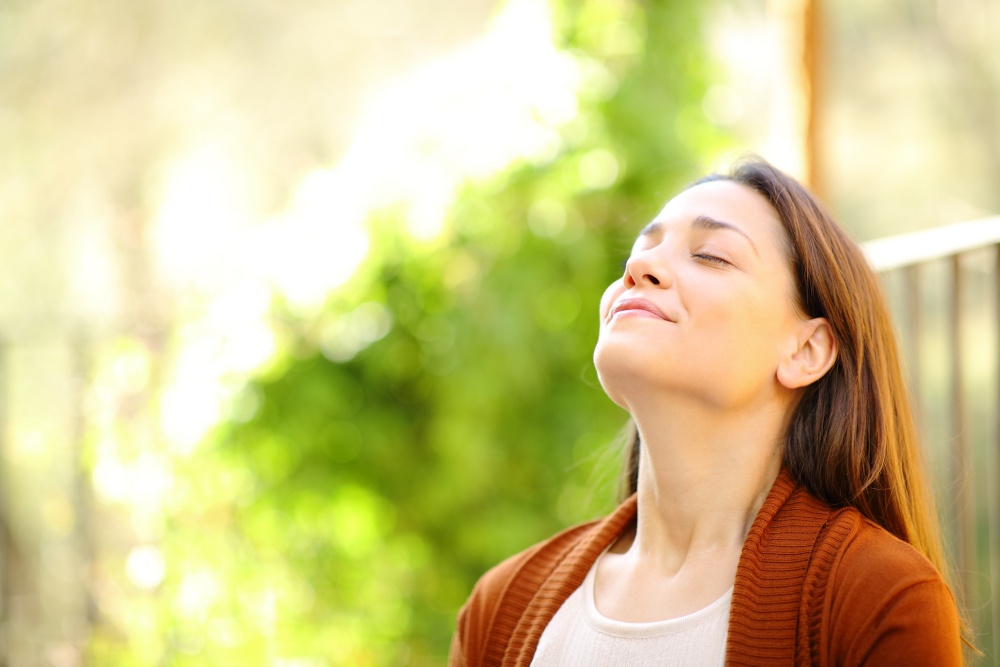 women getting sunlight